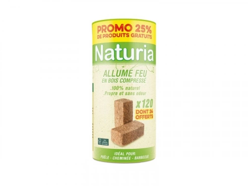 Tubes de cubes compressés, NATURIA, 120 pièces