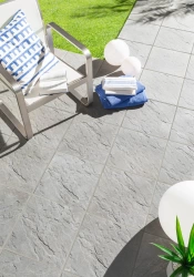 Dalle béton Kerry resource NEXTERIA gris, L.40 x l.40 cm x Ep.35 mm