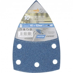 Lot de 10 patins abrasifs NORTON, 102x152 mm, grains 40