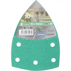 Lot de 10 patins abrasifs NORTON, 102x152 mm, grains 80
