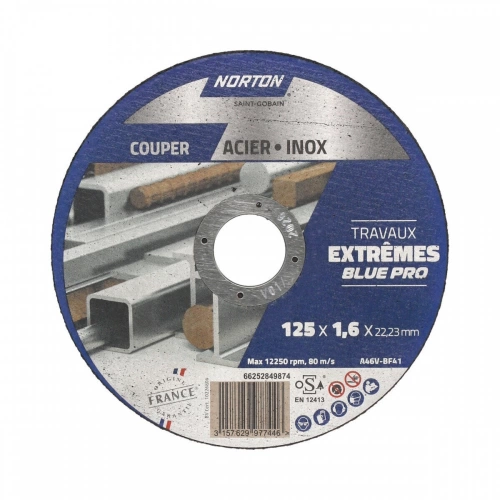 Disque acier/inox NORTON extreme 125x1,6