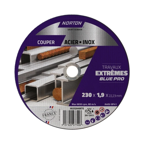 Disque acier/inox NORTON extreme 230x1,9