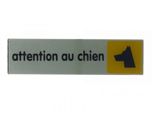 Plaque Attention Au Chien En Plastique