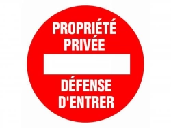 Disque Propriété Privée En Plastique