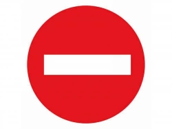 Disque Sens Interdit En Plastique