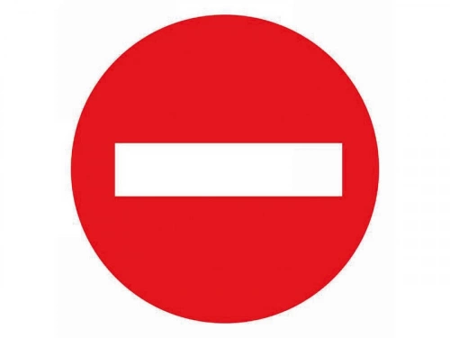Disque Sens Interdit En Plastique