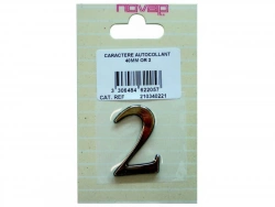 Chiffre 2 En Plastique Plastifié H.4 X L.0.3 Cm
