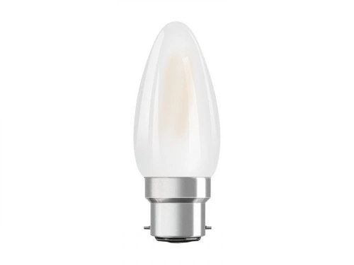 Ampoule variable led dépoli flamme B22 470 Lm = 40 W blanc chaud, OSRAM