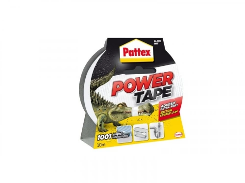 Ruban adhésif de PATTEX Power tape, face unique L.10 m x l.51 mm blanc