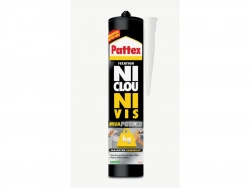 Colle de fixation ni clou ni vis Méga Power, PATTEX, 370 g blanc