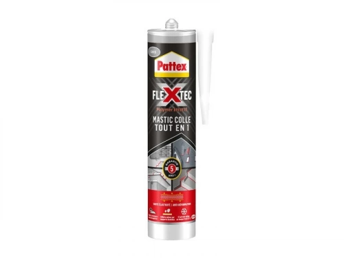 Colle joint int/ext polymere pattex flextec gris cartouche 389g