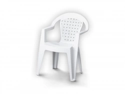 Fauteuil de jardin Norma en résine injectée blanc