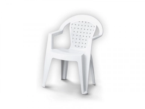 Fauteuil de jardin Norma en résine injectée blanc