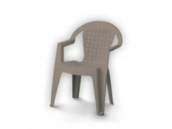 Fauteuil monobloc NORMA, taupe