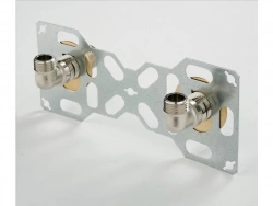 Double Sortie De Cloison Mâle Pour Tube Multicouche, Diam.16 Mm 20 X 27 Mm