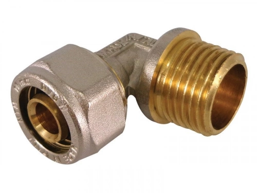 Raccord Coudé 90° À Compression Laiton M 15 X 21 Pour Tube En Multicouche