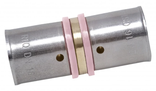 Raccord droit à sertir laiton D.12 pour tube en per