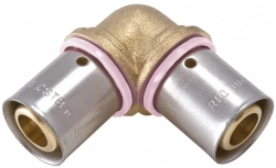Raccord coudé 90° à sertir laiton D.12 pour tube en per