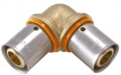 Raccord coudé 90° à sertir laiton D.20 pour tube en per