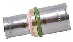 Raccord droit à sertir laiton D.16 pour tube en per