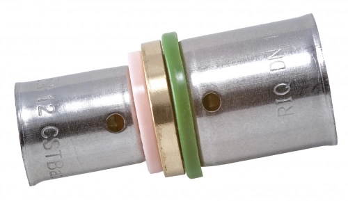 Raccord droit à sertir laiton D.16 pour tube en per