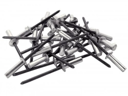 Lot De 50 Rivets Aluminium Diam.4.8 X H.14 Mm Rapid