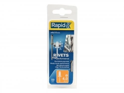 Lot De 50 Rivets Aluminium Diam.4 X H.14 Mm Rapid
