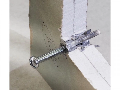 Lot de 4 chevilles Diam.10 x L.35 mm et patte à vis RED HEAD, Diam.5mm