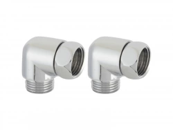 Lot de 2 raccords equette male femelle 15x21 écrou chrome