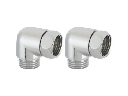 Lot de 2 raccords equette male femelle 15x21 écrou chrome