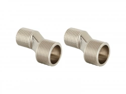 Lot de 2 raccords excentrés, mâle / mâle 15 x 21/20 x 27 mm