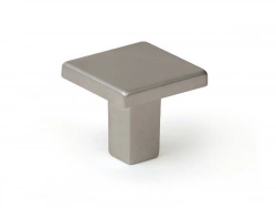 Bouton De Meuble Carré Argent Zamak H.28 X L.30 X P.30 Mm