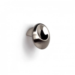 Bouton de meuble Empreinte argent zamak H.22 x l.31 x P.31 mm