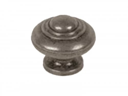 Bouton De Meuble Rond Argent Zamak H.26 X L.30 X P.30 Mm