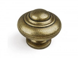 Bouton De Meuble Rond Vieil Or Zamak H.26 X L.30 X P.30 Mm