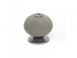 Bouton De Meuble Boule Gris Foncé Porcelaine H.38 X L.40 X P.40 Mm