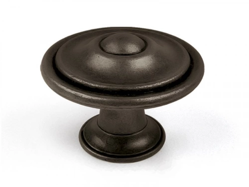 Bouton De Meuble Rond Noir Zamak H.26 X L.35 X P.35 Mm