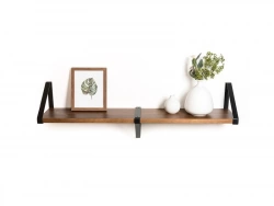 Equerre Style industriel acier mat noir, Hauteur 26.1 x Profondeur 21 cm