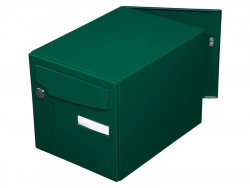 Boîte Aux Lettres Normalisée 2 Portes Extérieur Renz Acier Vert Brillant