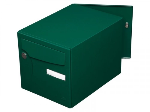 Boîte Aux Lettres Normalisée 2 Portes Extérieur Renz Acier Vert Brillant