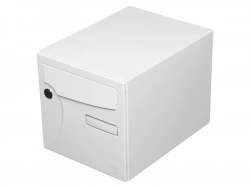 Boîte Aux Lettres Normalisée 2 Portes Extérieur Renz Acier Blanc Brillant