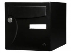 Boîte Aux Lettres Normalisée 2 Portes Extérieur Renz Acier Noir Mat