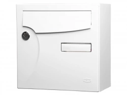 Boîte Aux Lettres Normalisée 1 Porte Extérieur Renz Acier Blanc Brillant