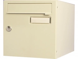 Boîte Aux Lettres Normalisée 1 Porte Extérieur Renz Acier Beige Brillant