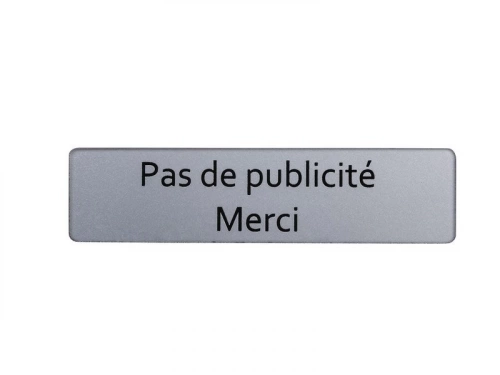 Plaque Stop Publicité H.2.5 X L.10 X P.0.2 Cm Renz