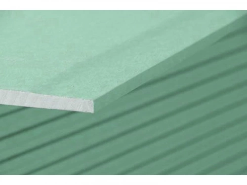 Plaque de plâtre BA 13 H.250 x l.120 cm, hydrofuge verte H1 NF RESI