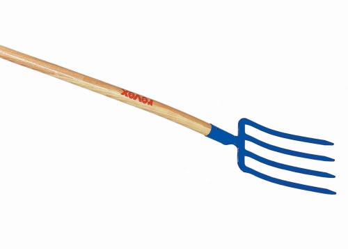 Fourche à bêcher acier forgé REVEX manche bois L.100 cm