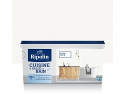 Peinture mur cuisine et bain Ripolin blanc satiné 2 L