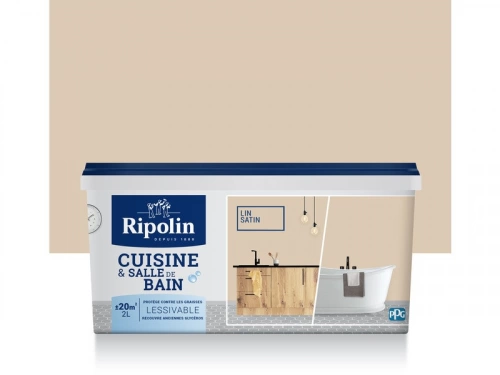 Peinture Mur Cuisine Et Bain Ripolin Lin Satiné 2 L