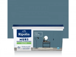 Peinture mur boiserie radiateur RIPOLIN bleu madura satiné 2L5